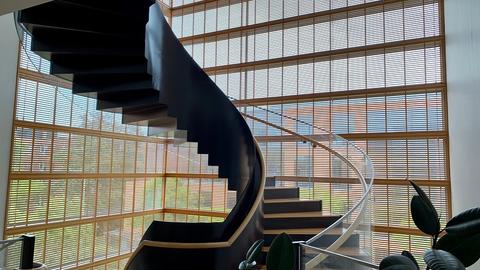 A spiral staircase